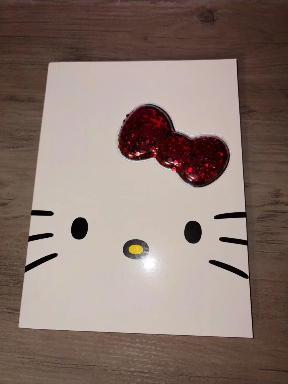 🏝️🎉 NEW Hello Kitty Sanrio 3D Sequin Bow Notebook Journal 80 Sheets NWOT